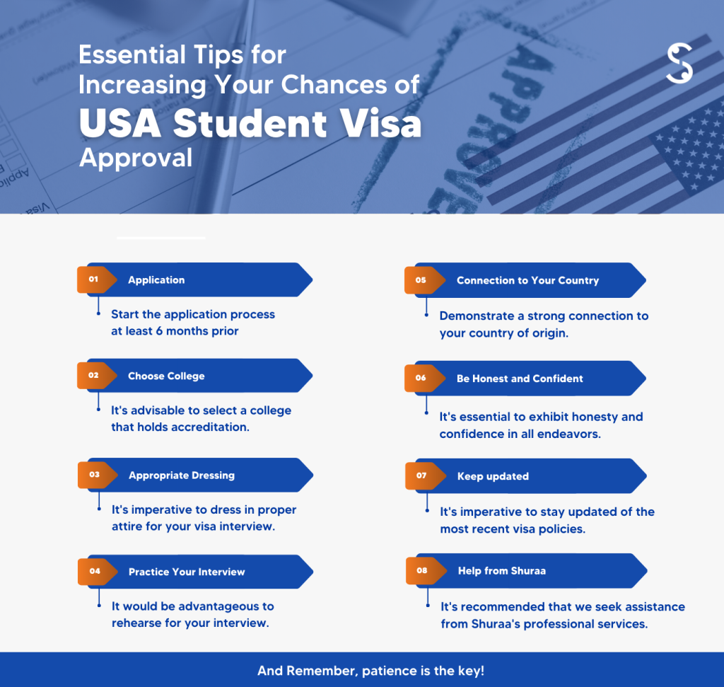 tips for US student visa approval