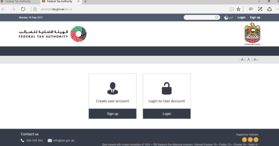 Visit the Federal Tax Authority (FTA) website